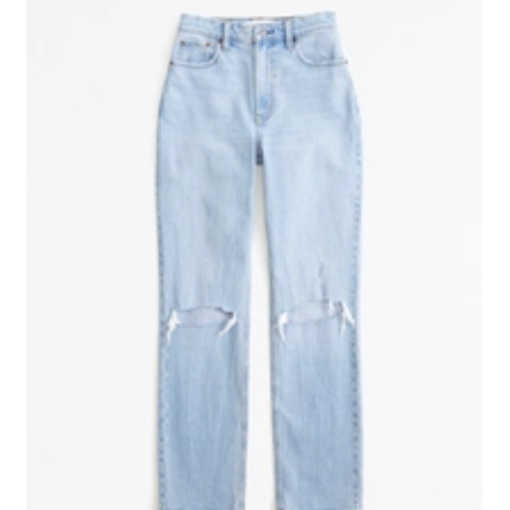 Abercrombie & Fitch Curve Love Ultra High Rise 90s Straight Jean